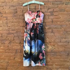 Anthropologie watercolor midi dress